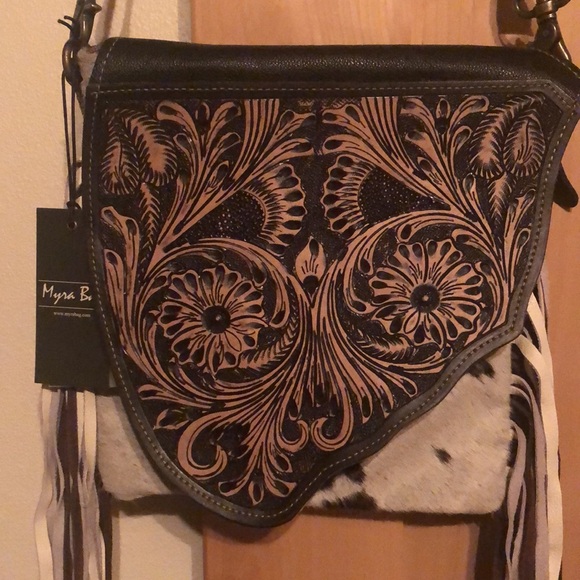Myra Bag hand-tooled leather bag - Picture 5 of 12